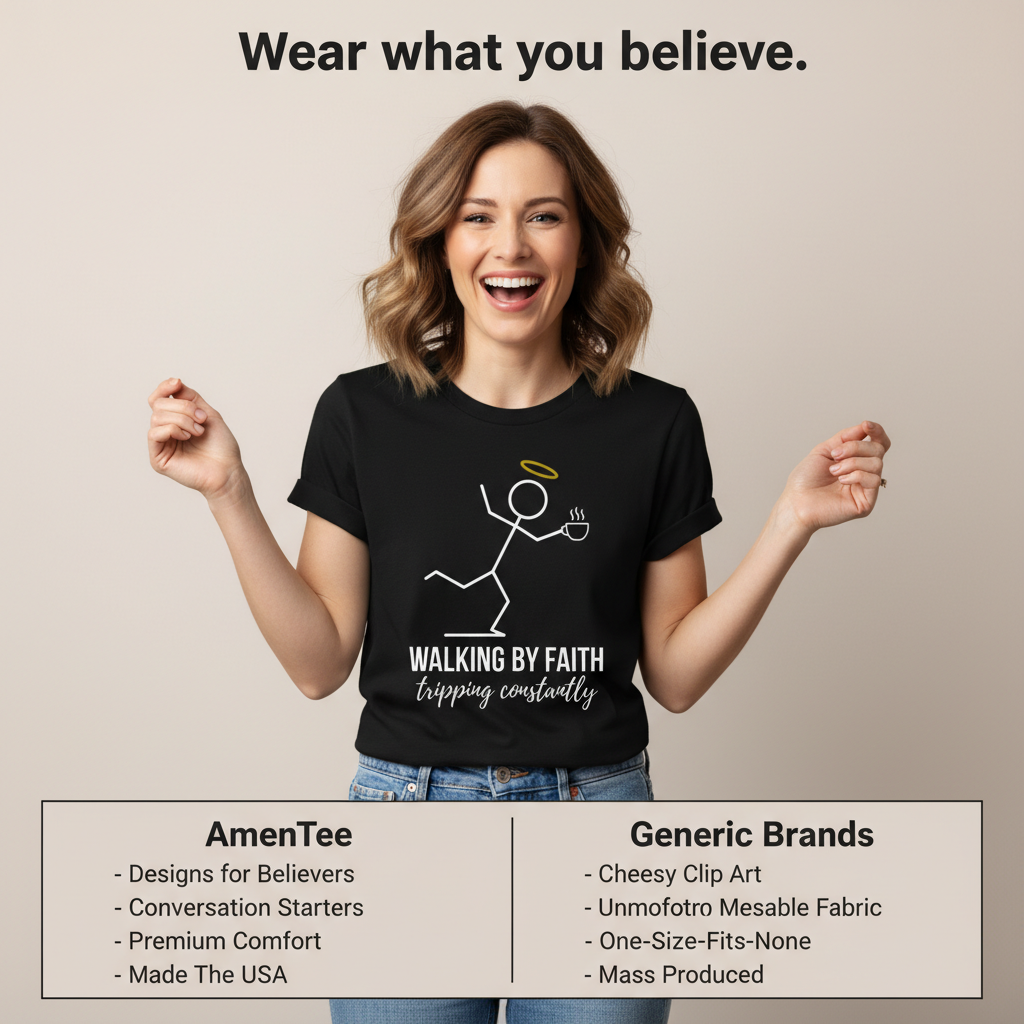 Walking by Faith T-Shirt_product_table
