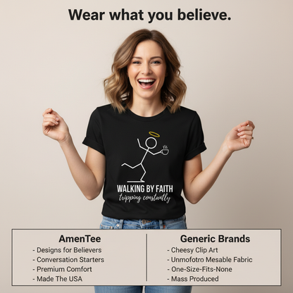 Walking by Faith T-Shirt_product_table