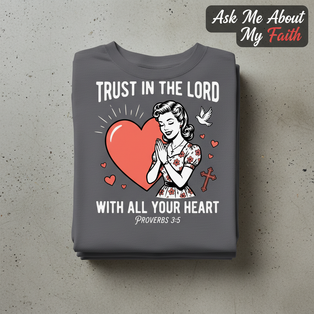 Trust In The Lord T-Shirt_stacked_flatlay