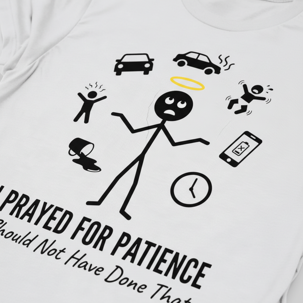 I Prayed for Patience T-Shirt__detail
