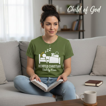 Devoted Christian Bed by Nine T-Shirt__use