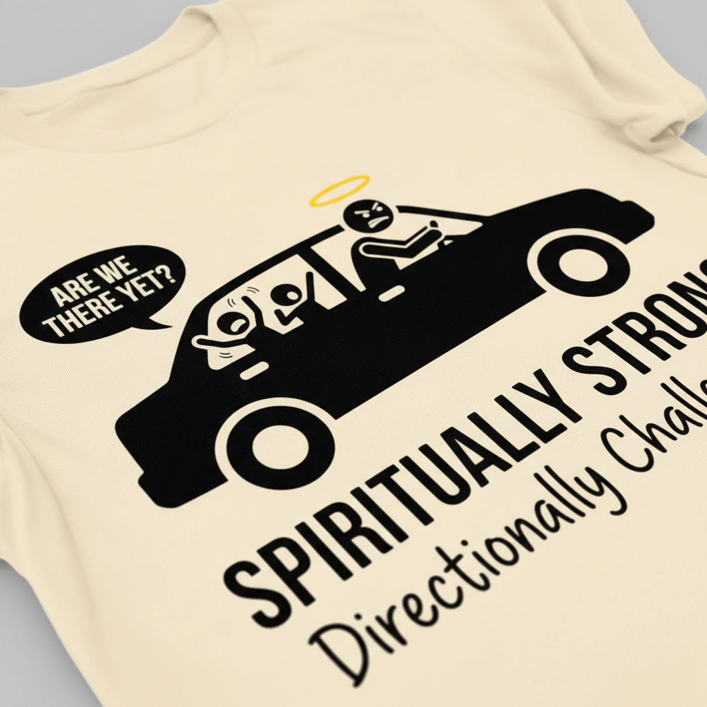 Spiritually Strong Travel Humor T-Shirt__detail