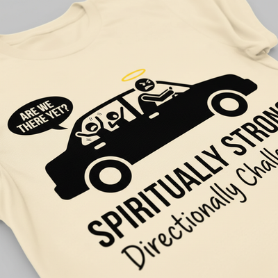 Spiritually Strong Travel Humor T-Shirt__detail