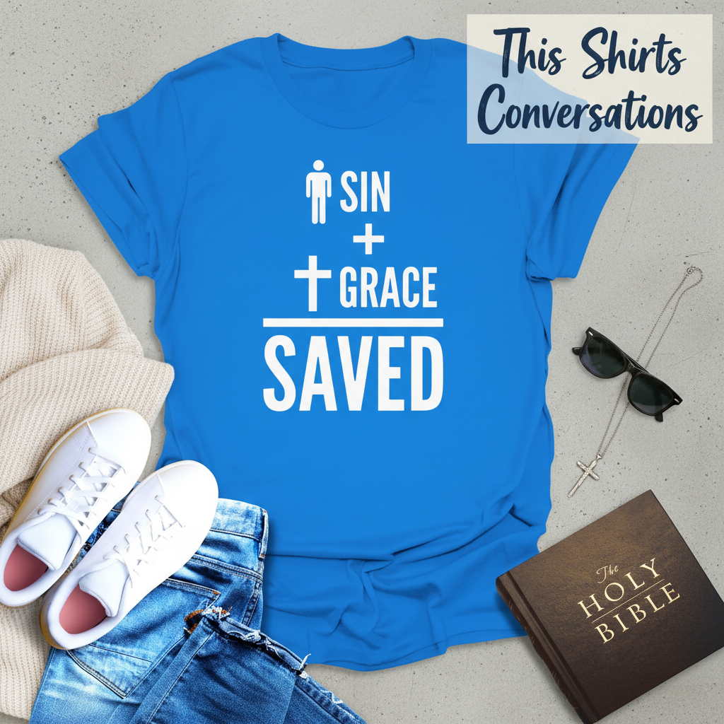 Sin + Grace = Saved T-Shirt__pair