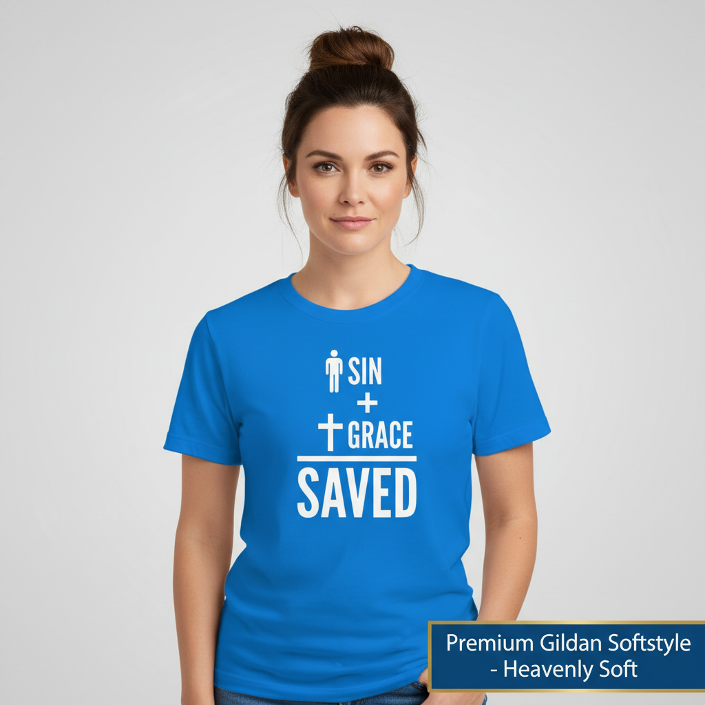 Sin + Grace = Saved T-Shirt__benefit