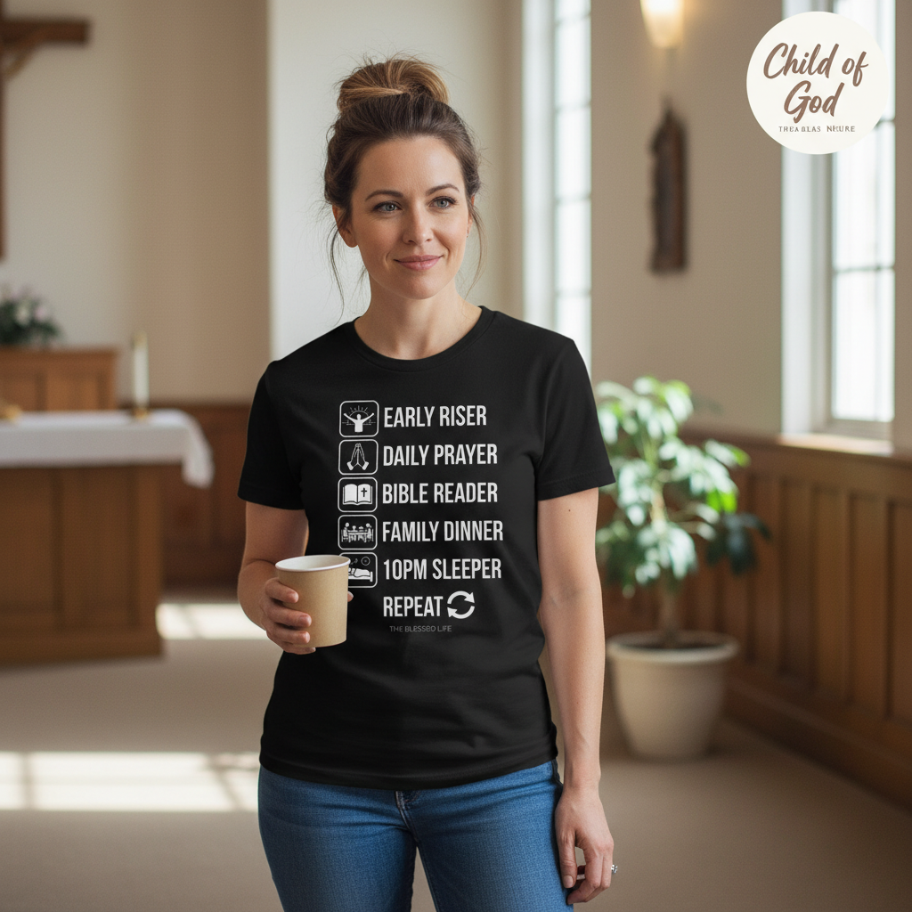 The Blessed Life Routine T-Shirt__lifestyle