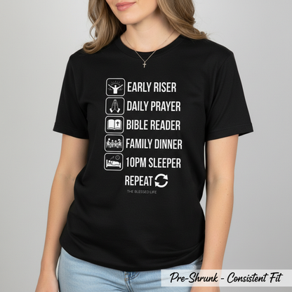 The Blessed Life Routine T-Shirt__space