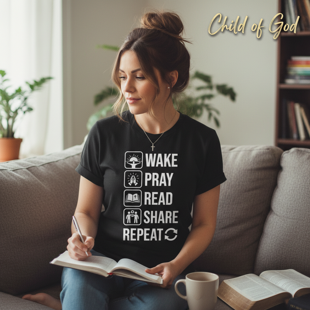 Wake Pray Read Share Repeat T-Shirt__use