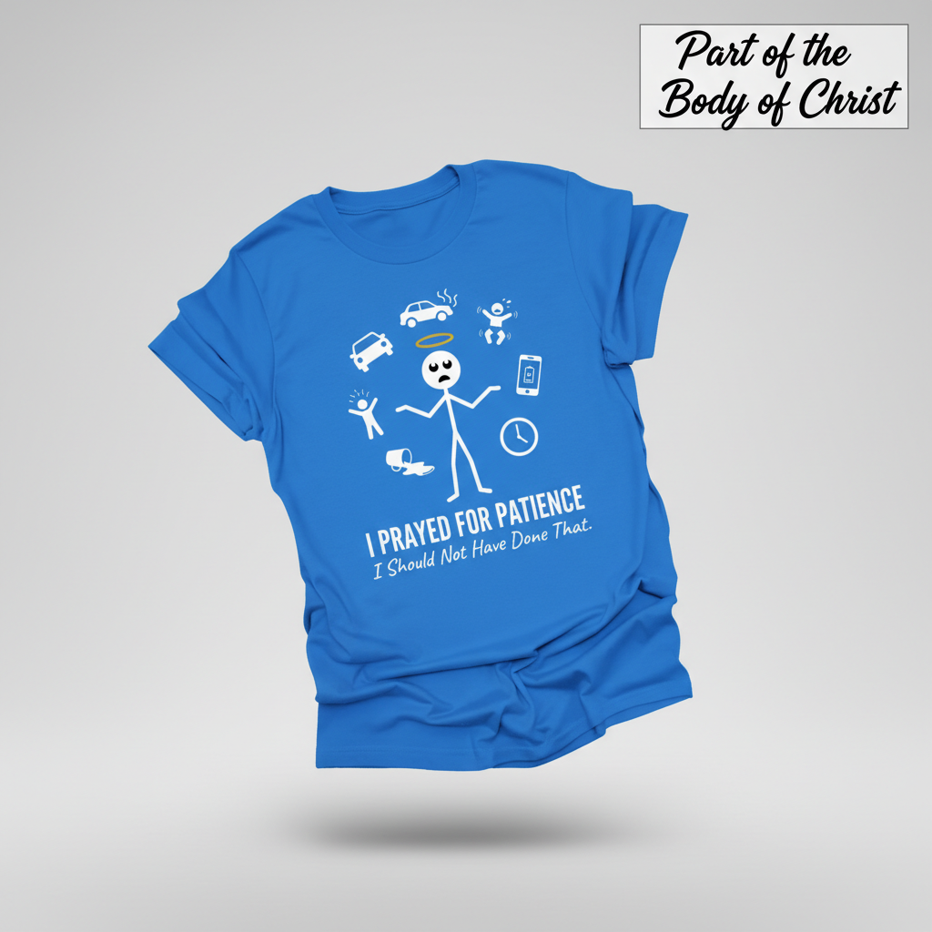 I Prayed for Patience T-Shirt_3d_float