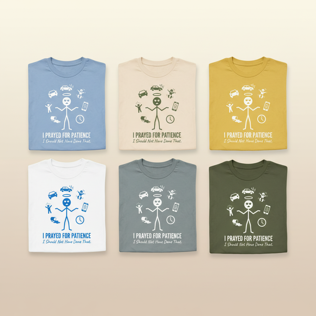 I Prayed for Patience T-Shirt_6color_grid