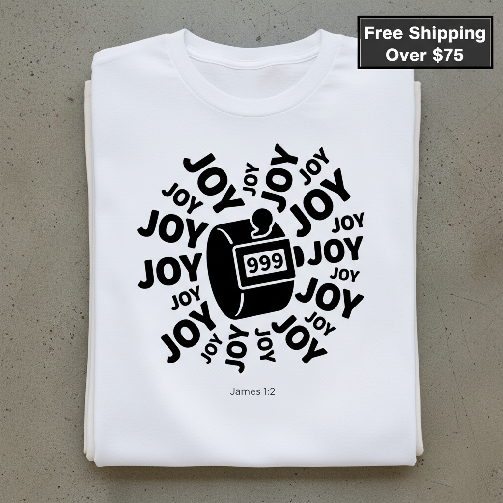 Count It All Joy T-Shirt_stacked_flatlay