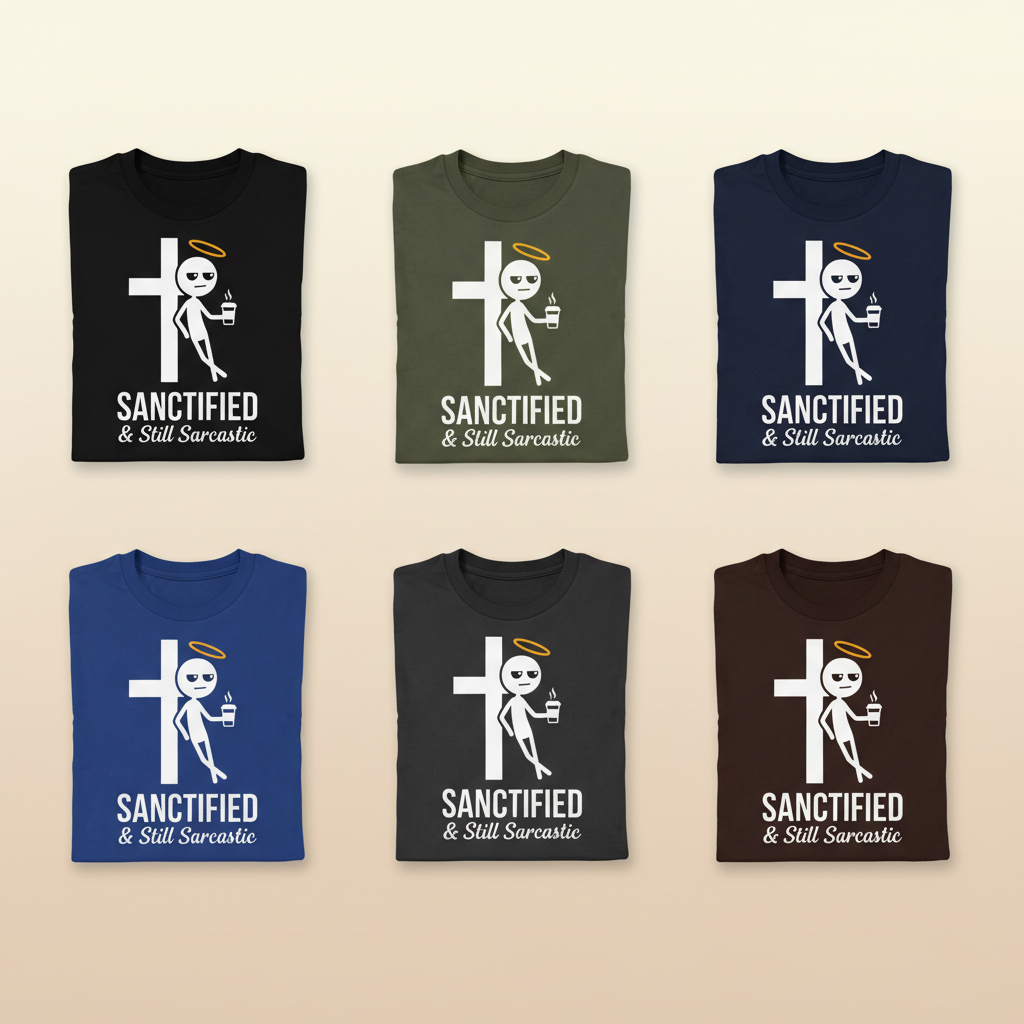 Sanctified & Still Sarcastic T-Shirt_6color_grid