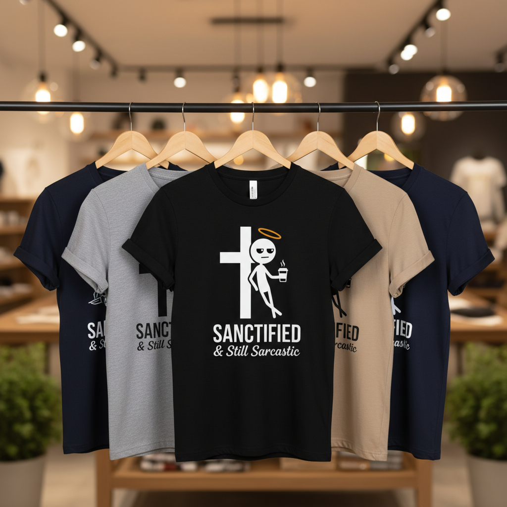 Sanctified & Still Sarcastic T-Shirt_boutique_rack