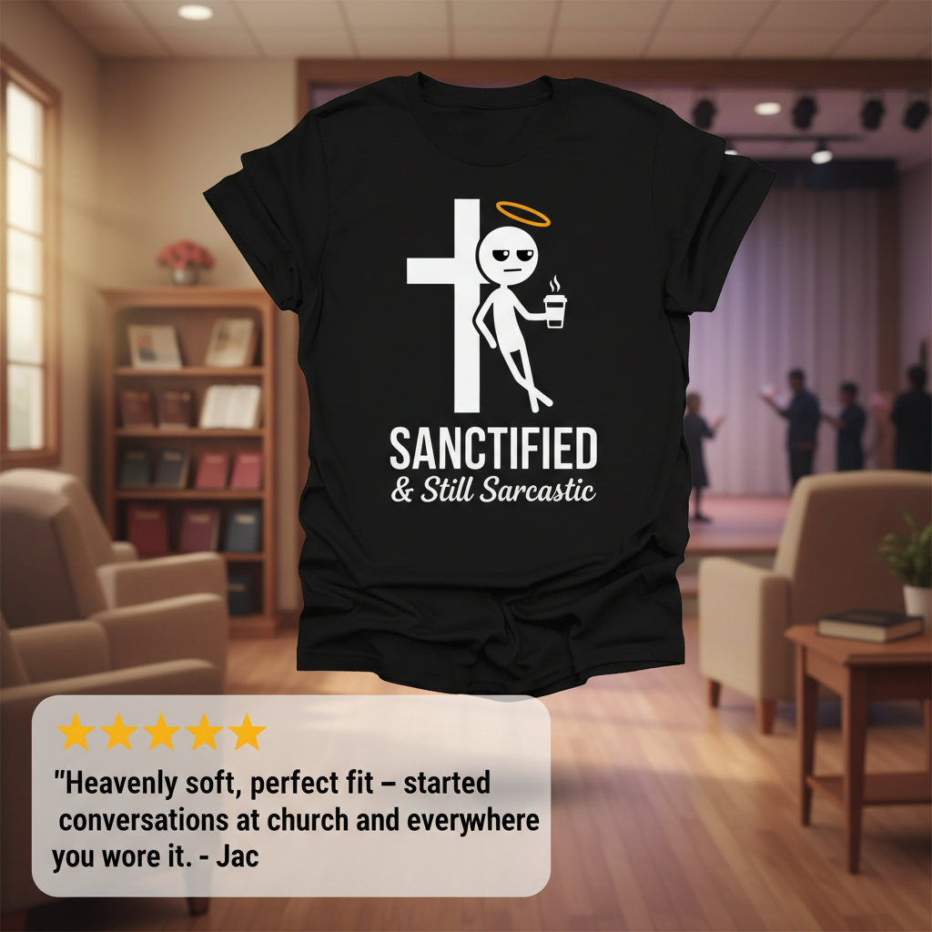 Sanctified & Still Sarcastic T-Shirt_review_5star
