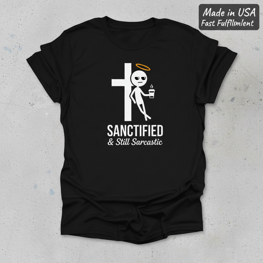 Sanctified & Still Sarcastic T-Shirt_clean