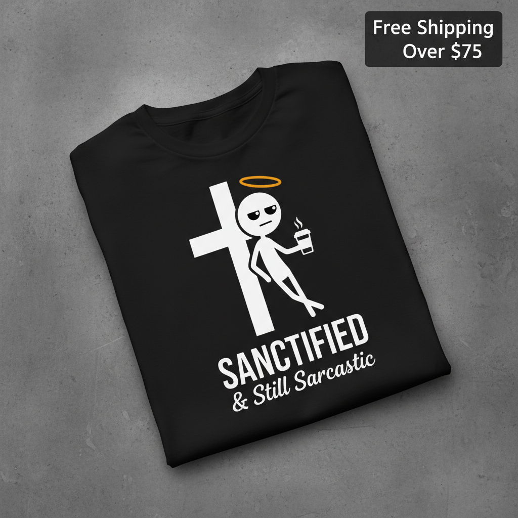 Sanctified & Still Sarcastic T-Shirt_fold_tilt