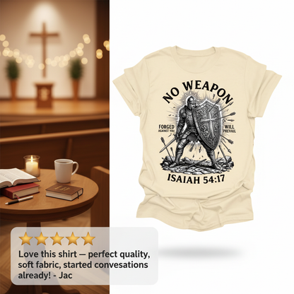 No Weapon Shall Prevail T-Shirt_review_5star