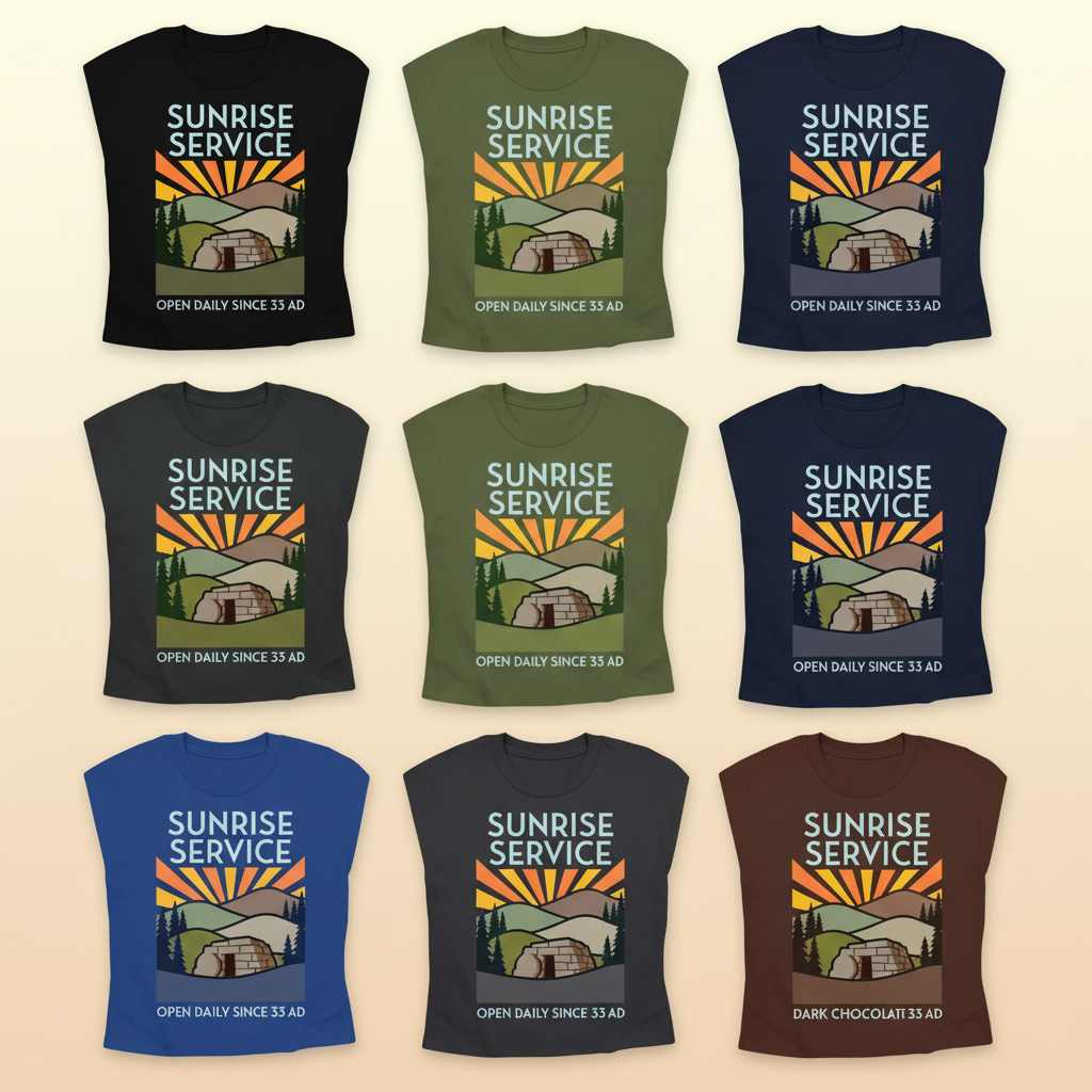 Sunrise Service T-Shirt_6color_grid