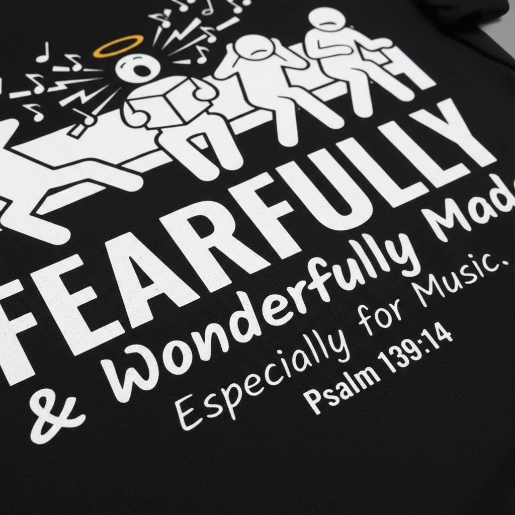 Fearfully & Wonderfully Made Music T-Shirt__detail