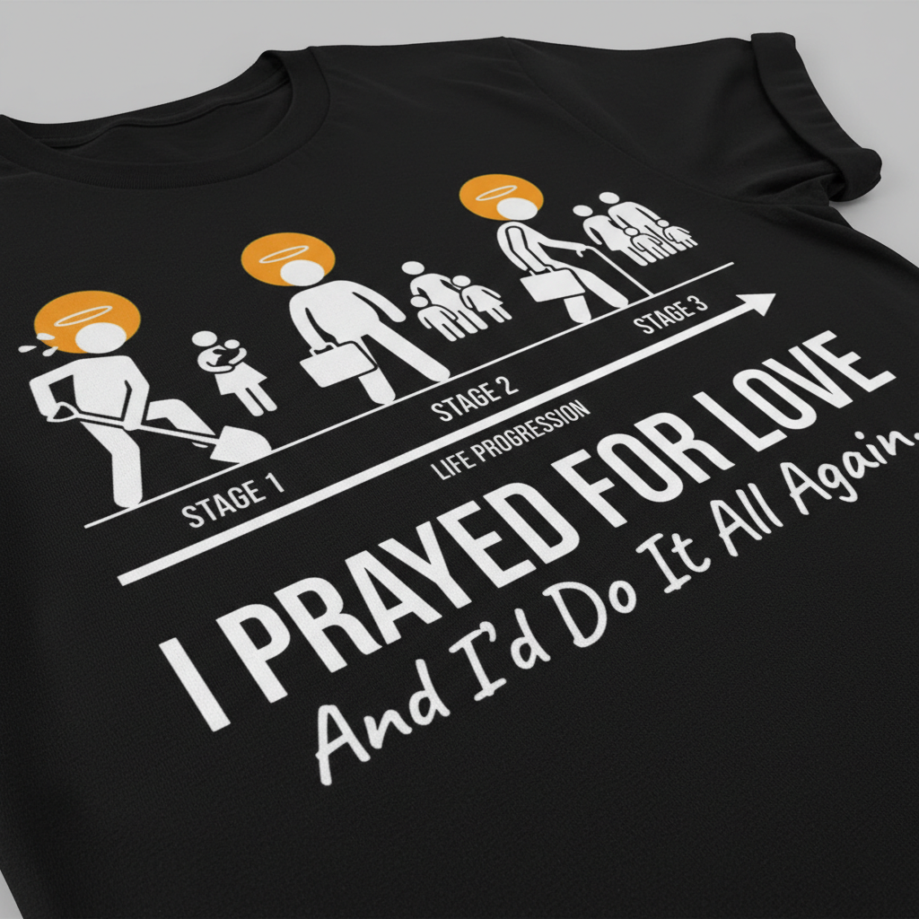 I Prayed for Love Life Stages T-Shirt__detail