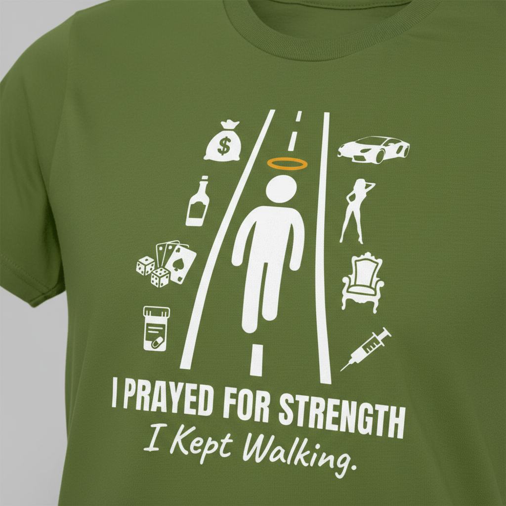 I Prayed for Strength T-Shirt__detail