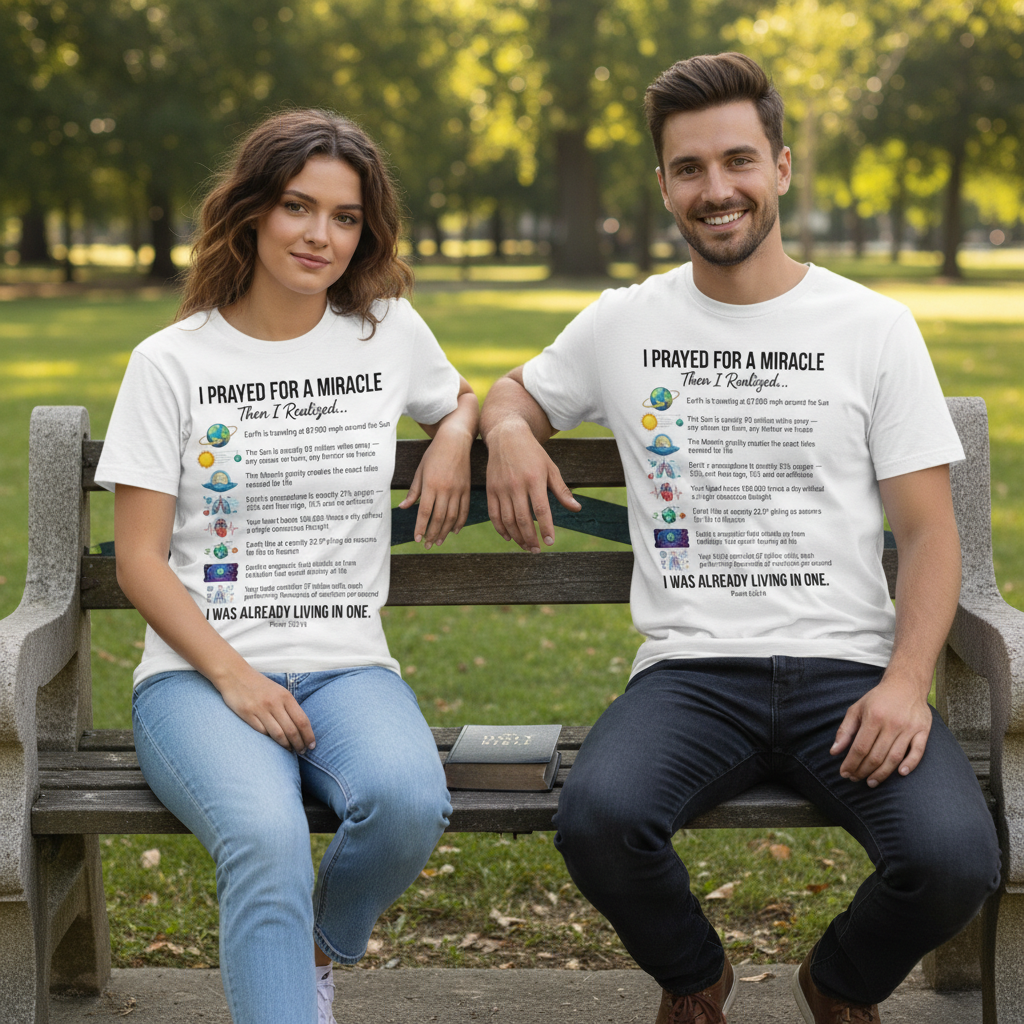 Already Living in a Miracle T-Shirt_dual_model_life