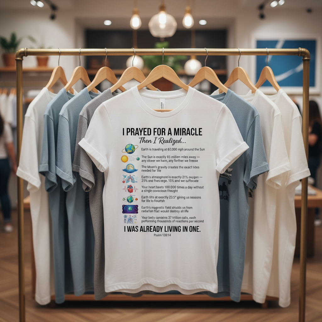 Already Living in a Miracle T-Shirt_boutique_rack