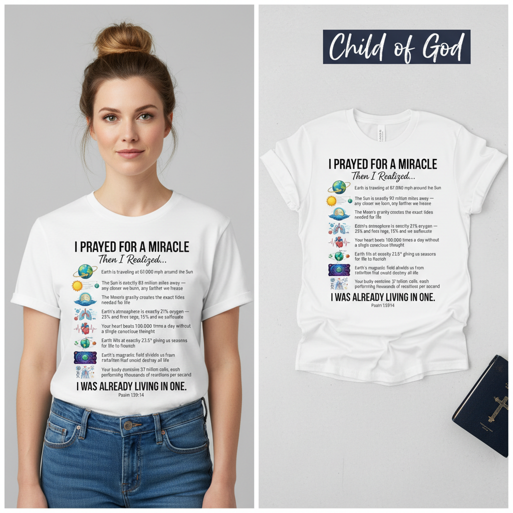 Already Living in a Miracle T-Shirt_model_flat