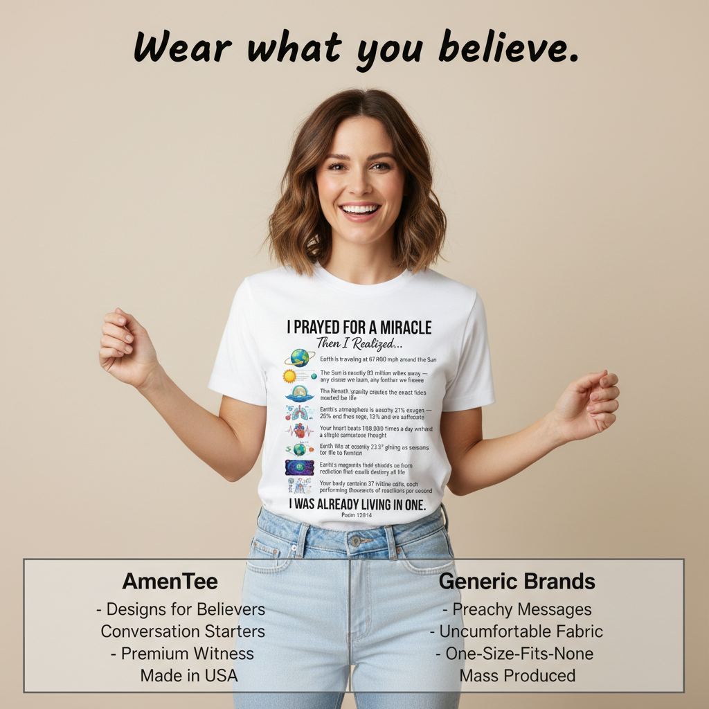 Already Living in a Miracle T-Shirt_product_table