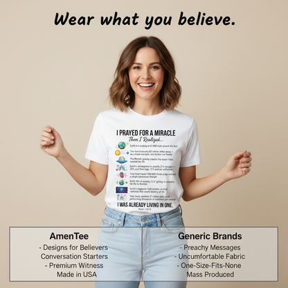 Already Living in a Miracle T-Shirt_product_table