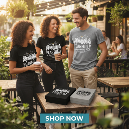 Fearfully & Wonderfully Made Music T-Shirt_dual_model_life