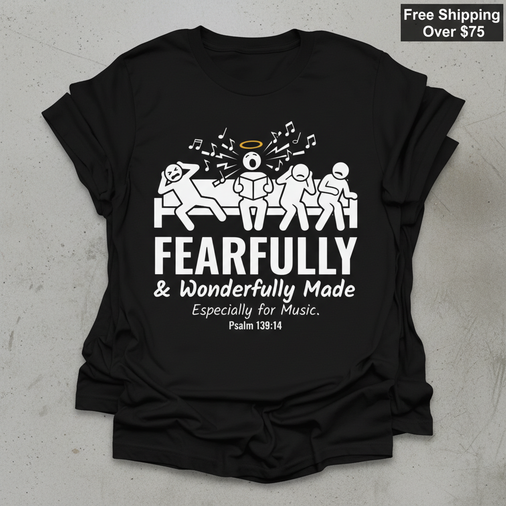 Fearfully & Wonderfully Made Music T-Shirt_stacked_flatlay