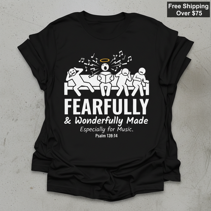 Fearfully & Wonderfully Made Music T-Shirt_stacked_flatlay