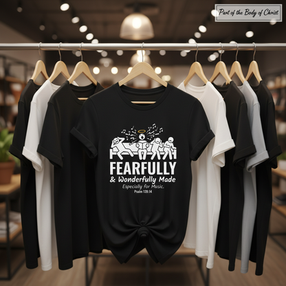Fearfully & Wonderfully Made Music T-Shirt_boutique_rack