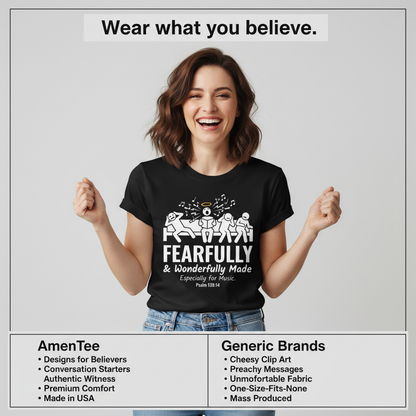 Fearfully & Wonderfully Made Music T-Shirt_product_table