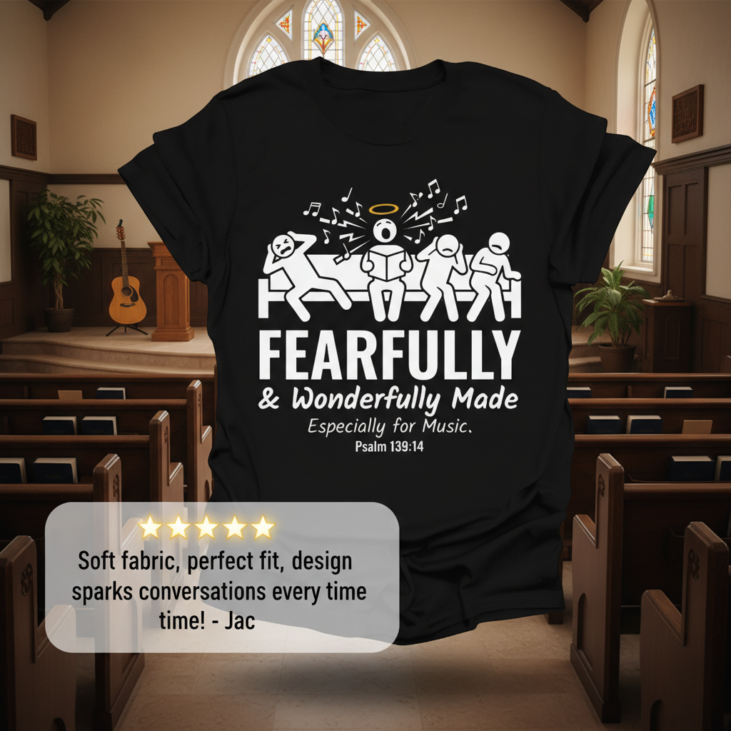 Fearfully & Wonderfully Made Music T-Shirt_review_5star