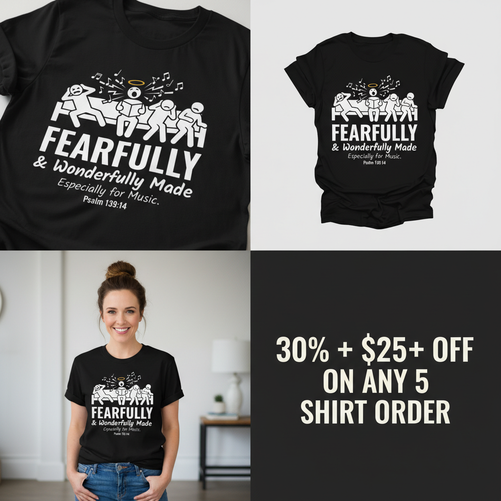 Fearfully & Wonderfully Made Music T-Shirt_4_panel