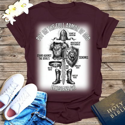Full Armor of God Warrior T-Shirt_dual_model_life