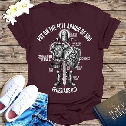 Full Armor of God Warrior T-Shirt_triple_model