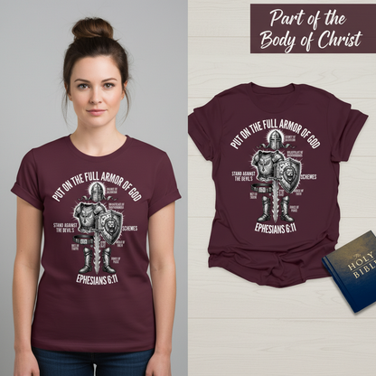 Full Armor of God Warrior T-Shirt_model_flat