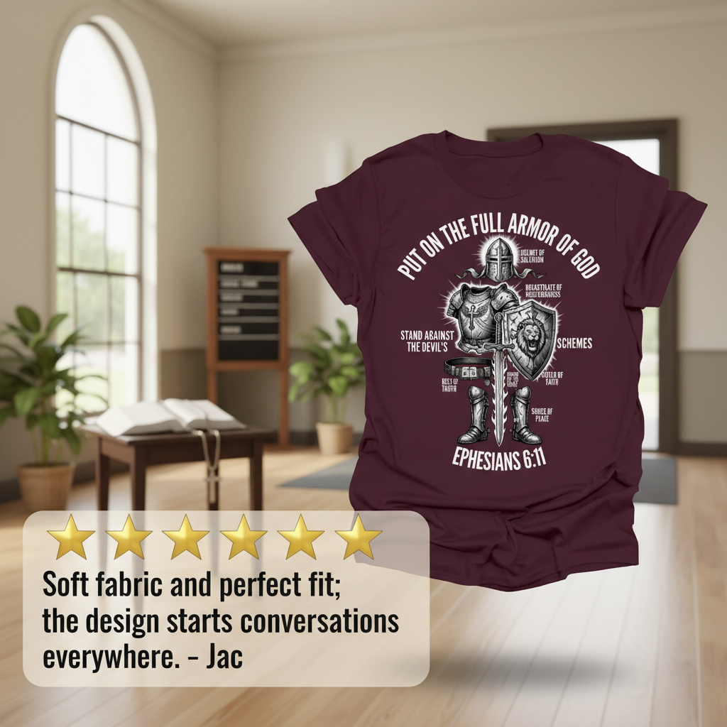 Full Armor of God Warrior T-Shirt_review_5star