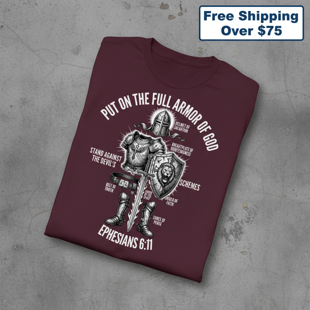 Full Armor of God Warrior T-Shirt_fold_tilt