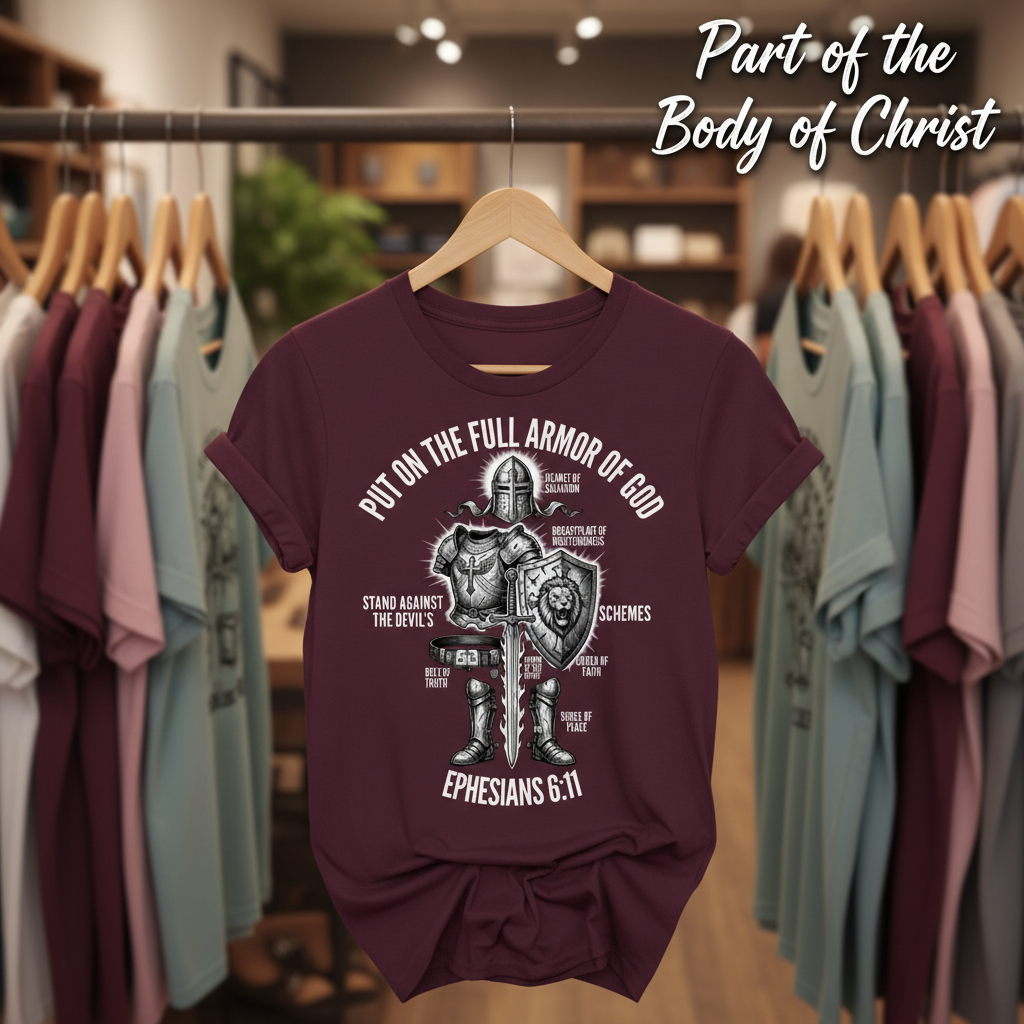 Full Armor of God Warrior T-Shirt_boutique_rack