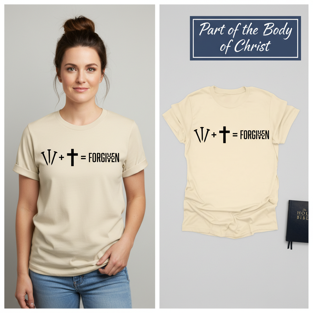 Forgiven Equation T-Shirt_model_flat