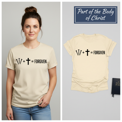 Forgiven Equation T-Shirt_model_flat