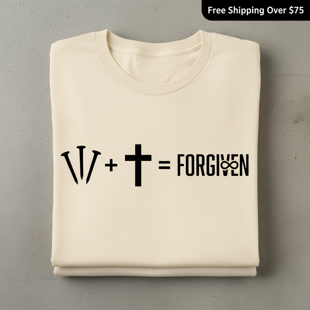 Forgiven Equation T-Shirt_stacked_flatlay