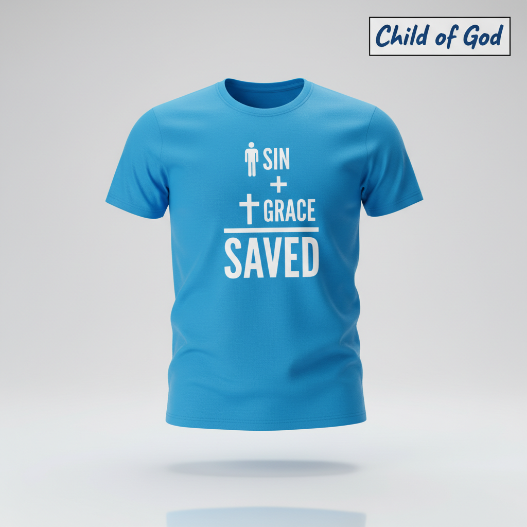 Sin + Grace = Saved T-Shirt_3d_float