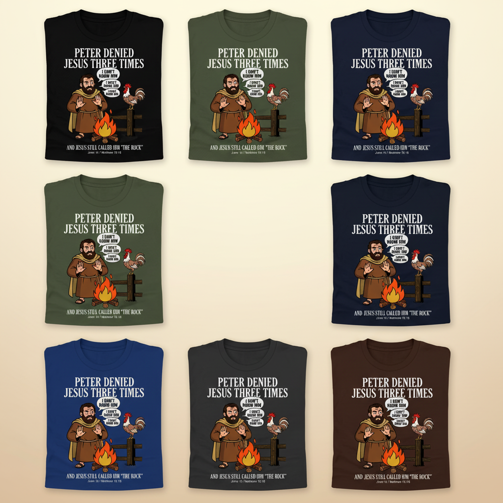 Peter Denied Jesus T-Shirt_6color_grid