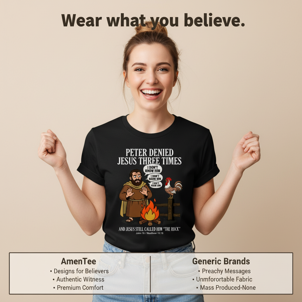 Peter Denied Jesus T-Shirt_product_table
