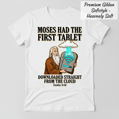 First Tablet from the Cloud T-Shirt_clean
